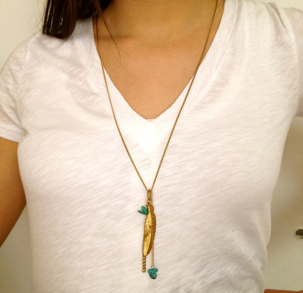 Feather Charm Necklace