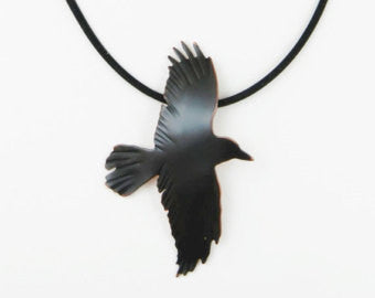 Crow Necklace Black - カラス