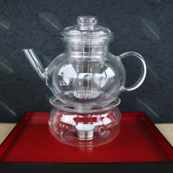 Glass Teapot and Warmer