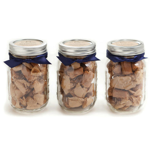 three jars of caramel